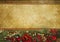 Christmas greeting background with superb vintage garland