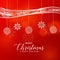 Christmas greeting card design with creative snowflakes balls