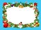 Christmas greeting card with gifts frame