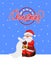 Christmas Greeting Card Santa Checking Wish List