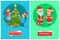 Christmas Greeting Cards, Santa Claus, Snow Maiden