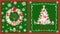 Christmas greeting craft green cards