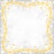 Christmas greeting frame of gold beads on blur gray background a