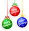 Christmas Greeting Ornaments/eps