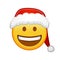 Christmas grinning face Large size of yellow emoji smile