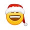Christmas grinning face Large size of yellow emoji smile