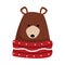 Christmas grizzly bear icon