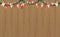 Christmas hang decorative on wood board background