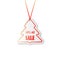 Christmas hanging sale tags white color.