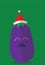 CHRISTMAS HAT EGGPLANT - CHRISTMAS VEGAN BUDDIES SERIES