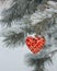 Christmas Heart Card - Stock Photo