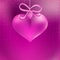 Christmas heart shaped pink bauble. + EPS8