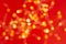 Christmas holiday background with festive bokeh on red background. Ready-to-install products. blur and bokeh. holiday