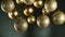 Christmas Holiday Balls with Falling Glittering Particles