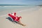 Christmas Holiday Beach Santa Claus I