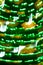 Christmas holiday blurred background with blinking green lights