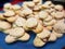 Christmas holiday cookies biscuits sweet sugary plate of white pastry