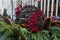 Christmas Holiday Decoration in a Planter along the Sidewalk in Downtown Chicago