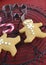 Christmas holiday festive baking with gingerbread men cookies