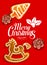 Christmas holiday greeting card with gingerbread