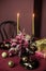 Christmas holiday home decor burgundy style gold