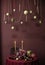 Christmas holiday home decor burgundy style gold