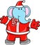 Christmas Holiday Santa Elephant