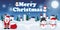 Christmas holiday santa snowman banner