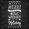 Christmas and Holiday Season Greetings chalkboard