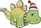 Christmas Holiday stegosaurus Dinosaur