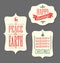 Christmas Holiday tags vintage type design elements