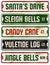 Christmas Holiday Theme Street Signs Collection Jingle Bells