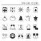 Christmas holiday thin line silhouette icons set. New Year celebration outline collection. Basic xmas winter elements