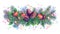 Christmas Holiday Watercolor Border Garland