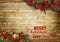 Christmas holidays composition on wood background with copy space for your text