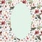 Christmas holidays garland flowers poincetia berries spruce branches new year