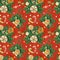 Christmas Holly red pattern with candy cane and lollipop bouquet