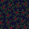 Christmas holly seamless illustrated pattern