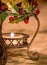 Christmas Holly Tablecloth and Candle