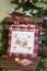 Christmas home decor embroidery bag. Gift, present.