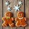 Christmas homemade gingerbread couple cookies