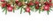 Christmas horizontal banner for design template or mockup with copy space. Christmas garland of fir branches, baubles and