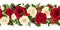 Christmas horizontal seamless background with rose