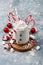 Christmas hot chocolate with candy canes