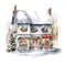 Christmas House Clipart, Watercolor Christmas Village