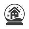 Christmas house snow globe, Merry Christmas filled icon set