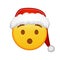 Christmas Hushed face Large size of yellow emoji smile