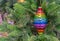 Christmas icicle with rainbow colors in the LGBT style