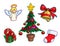 Christmas Icon Set - Angel Tree Gift Bell Stocking