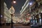 Christmas illumination on the butcher or Myasnitskaya street in Moscow